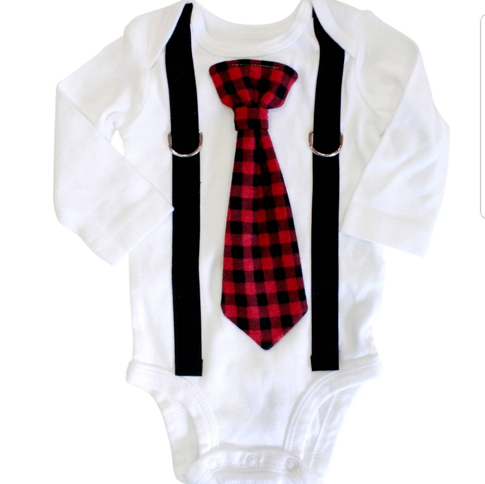 6 month tie onesie